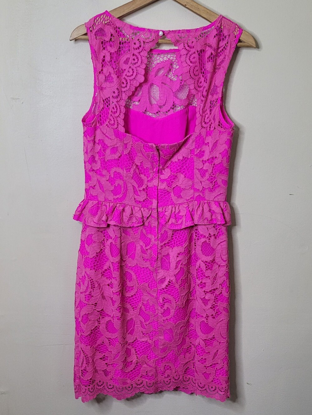 Lilly Pulitzer Mambo Pink Kiri Peplum Dress 6 - Picture 7 of 11